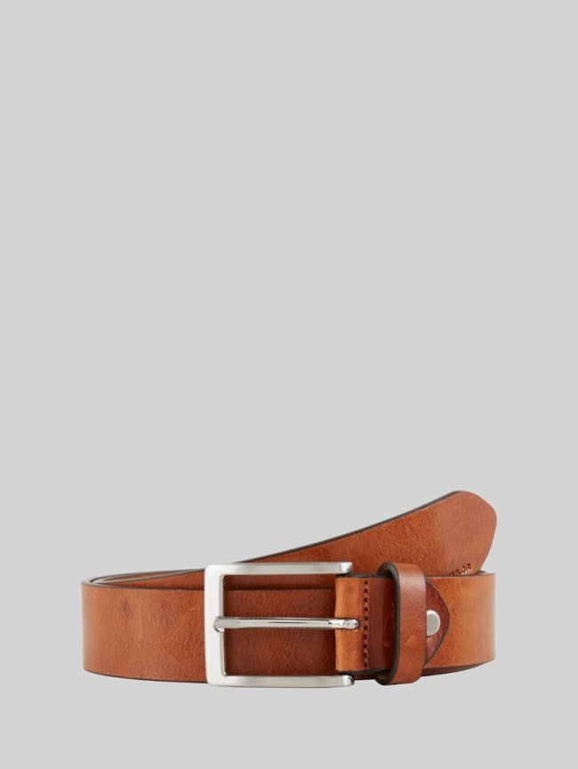 Tom Tailor TTJADEN Ledergürtel mit eckiger Dornschließe - Light Brown Uni Tom Tailor TTJADEN Ledergürtel mit eckiger Dornschließe - Light Brown Uni