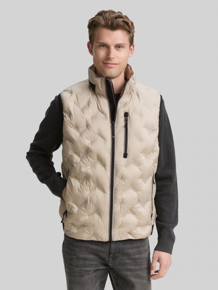 Tom Tailor Hybrid Lightweight Steppweste - Light Cashmere Tom Tailor Hybrid Lightweight Steppweste - Light Cashmere