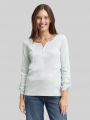 Tom Tailor Langarmshirt mit Turn-Up-Funktion - Offwhite Mint Small Stripe Tom Tailor Langarmshirt mit Turn-Up-Funktion - Offwhite Mint Small Stripe