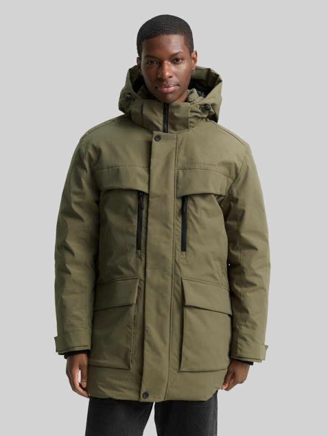 Tom Tailor Arctic Parka mit abnehmbarer Kapuze - Jungle Soil Green Tom Tailor Arctic Parka mit abnehmbarer Kapuze - Jungle Soil Green