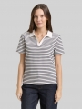 Tom Tailor Poloshirt mit Streifenmuster - Blue Offwhite Stripe Structure Tom Tailor Poloshirt mit Streifenmuster - Blue Offwhite Stripe Structure