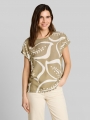 Tom Tailor T-Shirt im Material-Mix - Silver Olive