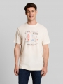 Tom Tailor T-Shirt mit Waffelstruktur - Gardenia White