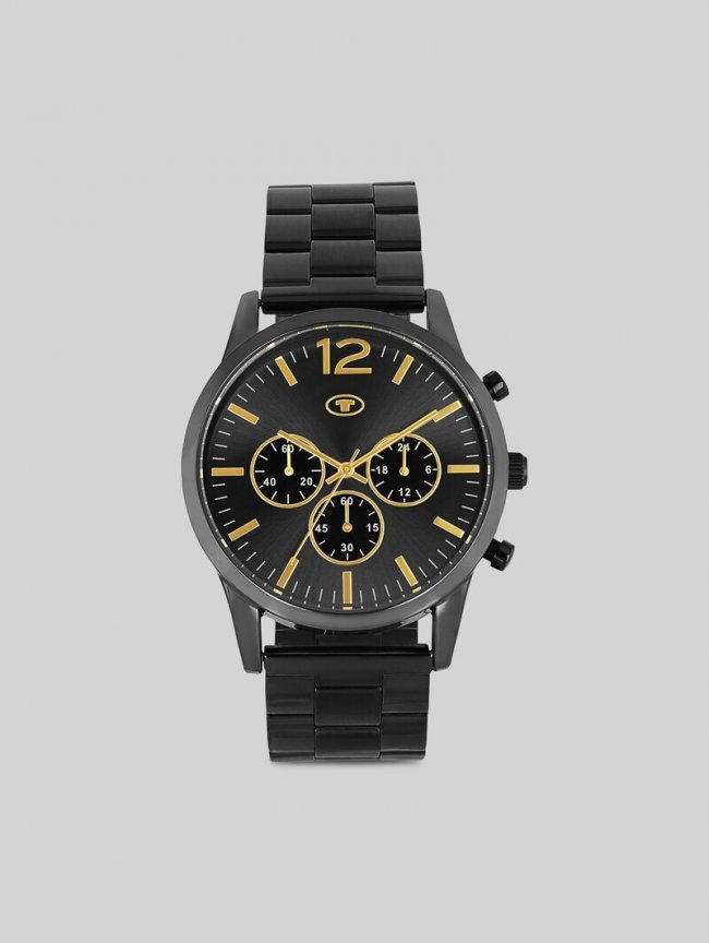 Tom Tailor Armbanduhr aus Edelstahl anthrazit mit 42mm - Gun Tom Tailor Armbanduhr aus Edelstahl anthrazit mit 42mm - Gun