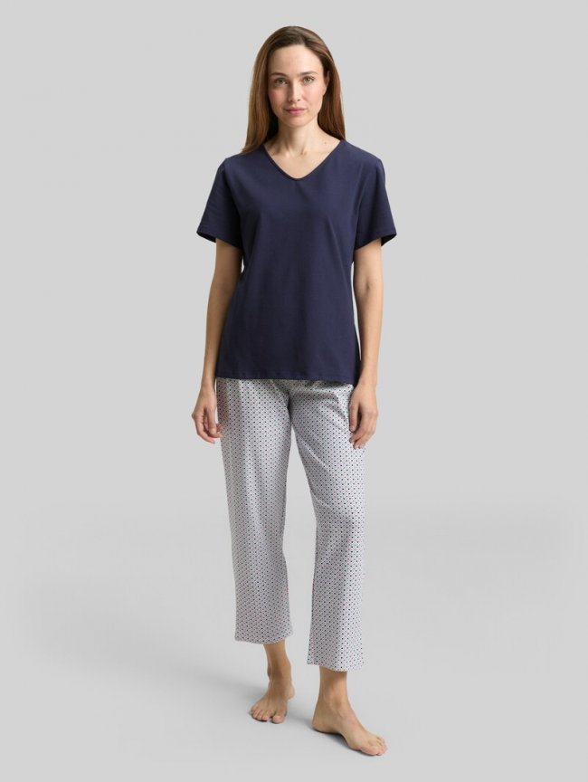 Tom Tailor Pyjama-Set - Blue-dark-allover Tom Tailor Pyjama-Set - Blue-dark-allover