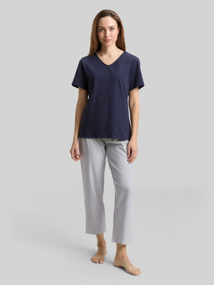 Tom Tailor Pyjama-Set - Blue-dark-allover