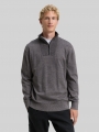 Tom Tailor Troyer Strickpullover aus Baumwolle - Black Grey Mouline Tom Tailor Troyer Strickpullover aus Baumwolle - Black Grey Mouline