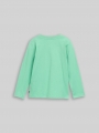 Tom Tailor Langarmshirt mit Biber-Print - Leafy Green