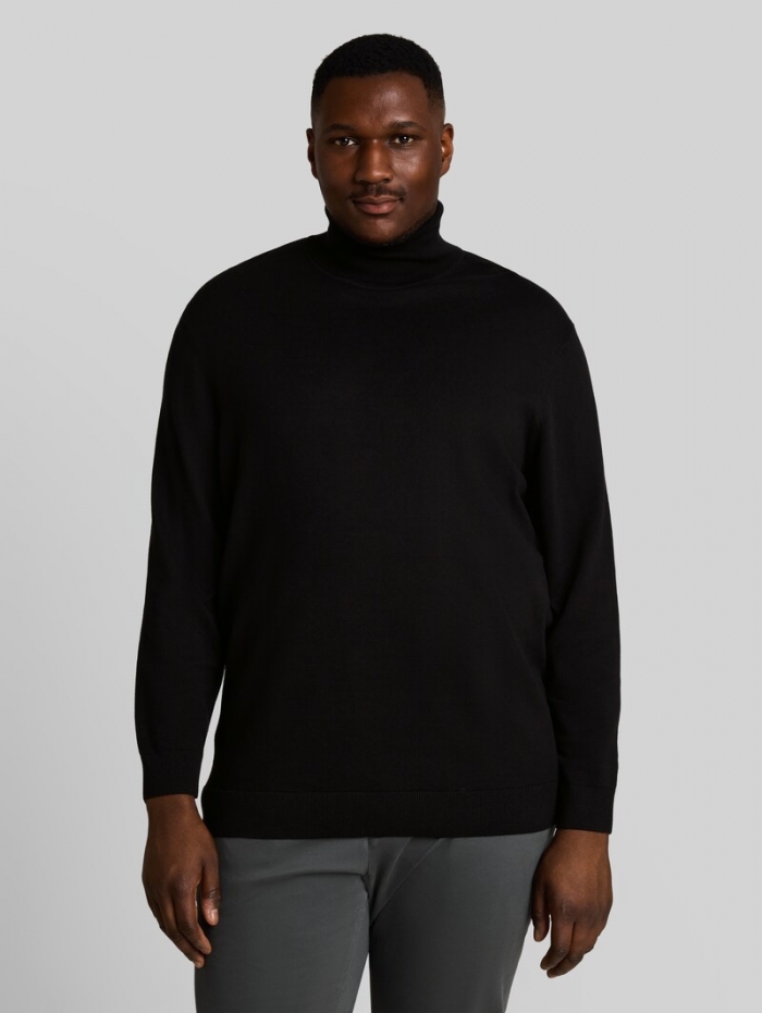 Tom Tailor Plus Size - Rollkragenpullover aus Baumwolle - Black Tom Tailor Plus Size - Rollkragenpullover aus Baumwolle - Black