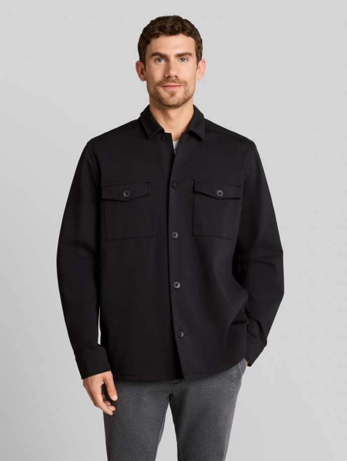 Tom Tailor Sweat-Overshirt mit Taschen - Black Tom Tailor Sweat-Overshirt mit Taschen - Black