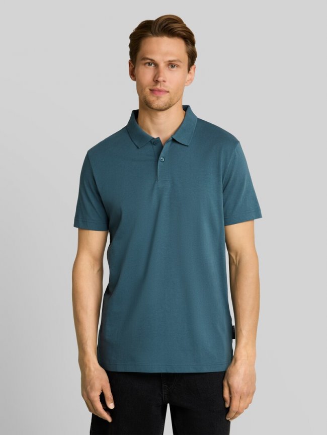 Tom Tailor Jersey Poloshirt aus Baumwolle - Tide Petrol Tom Tailor Jersey Poloshirt aus Baumwolle - Tide Petrol