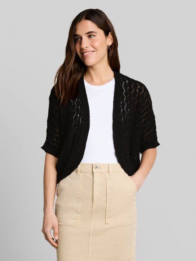Tom Tailor Oversize Bolero Cardigan - Deep Black Tom Tailor Oversize Bolero Cardigan - Deep Black
