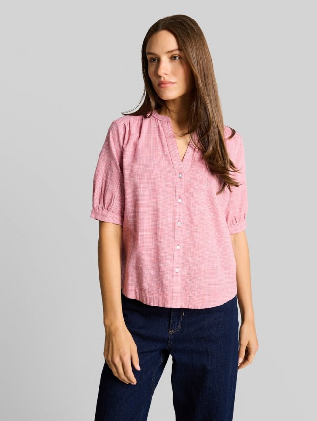 Tom Tailor Bluse aus Baumwolle - Cozy Pink