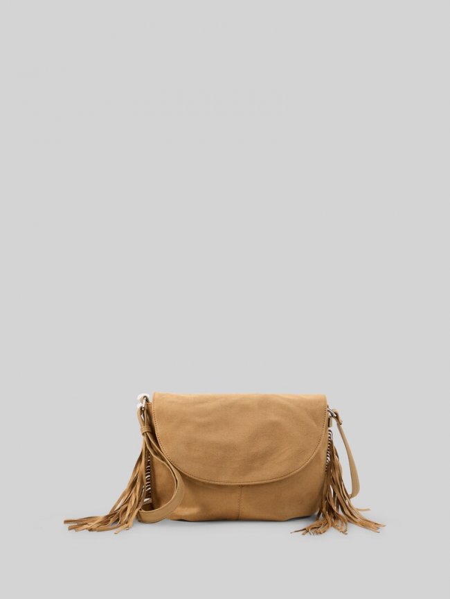 Tom Tailor TTDEYANIRA Überschlagtasche mit Fransen - Camel / Camel Nature Tom Tailor TTDEYANIRA Überschlagtasche mit Fransen - Camel / Camel Nature