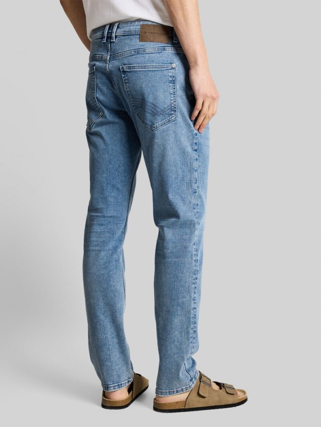 Tom Tailor TTJOSH REGULAR SLIM Jeans mit Stretch - Used Light Stone Blue Denim Tom Tailor TTJOSH REGULAR SLIM Jeans mit Stretch - Used Light Stone Blue Denim
