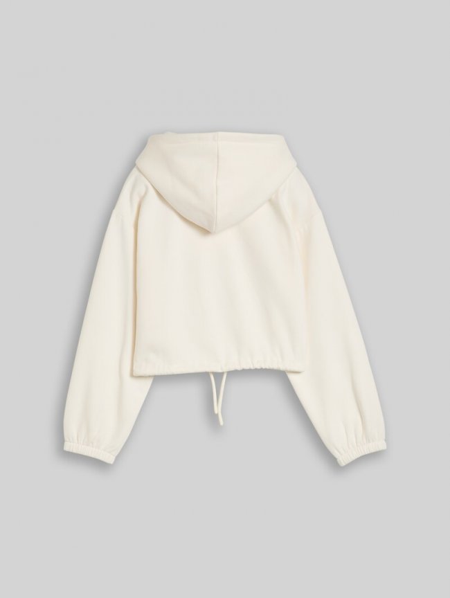 Tom Tailor Oversize Hoodie Sweatjacke mit Peanuts-Print - Gardenia White Tom Tailor Oversize Hoodie Sweatjacke mit Peanuts-Print - Gardenia White