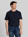 Tom Tailor Piqué T-Shirt mit Logo-Badge - Sky Captain Blue