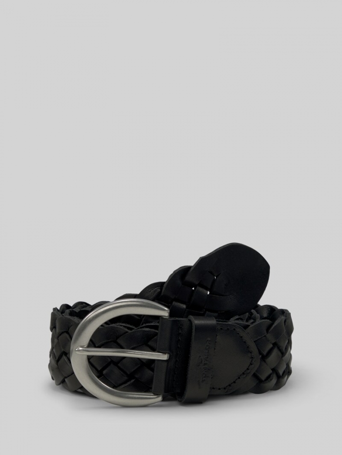 Tom Tailor TTLISA Flechtgürtel aus Leder - Black Uni Tom Tailor TTLISA Flechtgürtel aus Leder - Black Uni