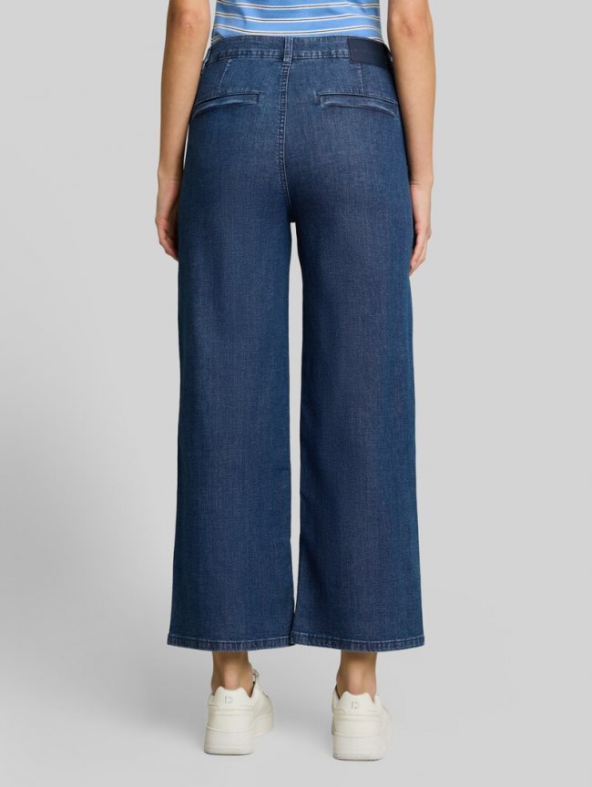 Tom Tailor TTNELMA CULOTTE Jeans mit Knopfleiste - Dark Blue Denim Tom Tailor TTNELMA CULOTTE Jeans mit Knopfleiste - Dark Blue Denim
