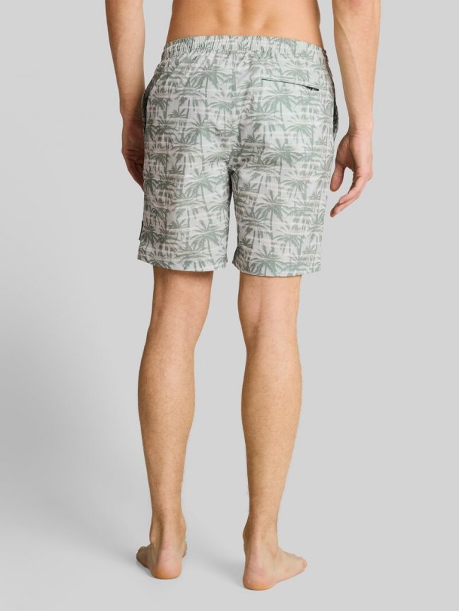 Tom Tailor Badeshorts mit Muster - Sea Spray Stripy Palm Print Tom Tailor Badeshorts mit Muster - Sea Spray Stripy Palm Print