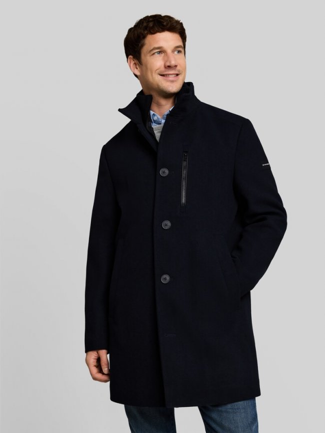 Tom Tailor 2-in-1 Wollmantel mit abnehmbarem Einsatz - Sky Captain Blue Tom Tailor 2-in-1 Wollmantel mit abnehmbarem Einsatz - Sky Captain Blue