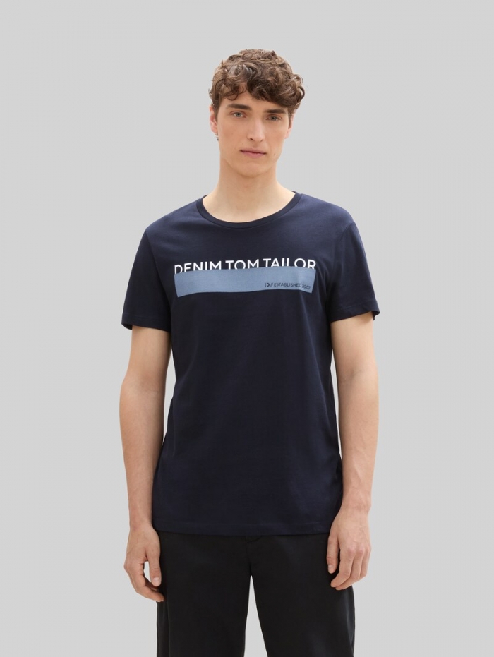 Tom Tailor T-Shirt mit Print im 3er-Pack - Black Tom Tailor T-Shirt mit Print im 3er-Pack - Black