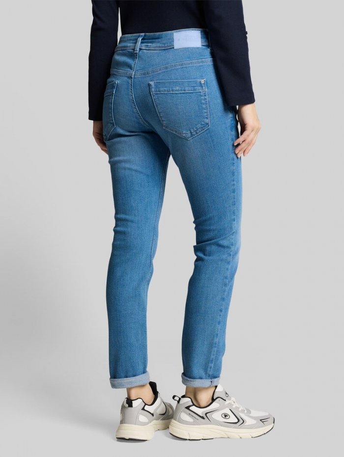 Tom Tailor TTMAYA TAPERED Stretch Jeans mit Kordelzug - Bright Blue Denim Tom Tailor TTMAYA TAPERED Stretch Jeans mit Kordelzug - Bright Blue Denim