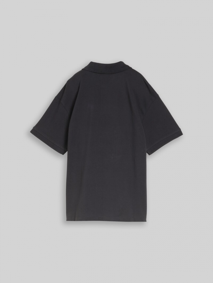 Tom Tailor Oversize Piqué Poloshirt - Coal Grey Tom Tailor Oversize Piqué Poloshirt - Coal Grey