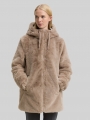 Tom Tailor Teddy Wendemantel mit Kapuze - Soft Taupe Grey