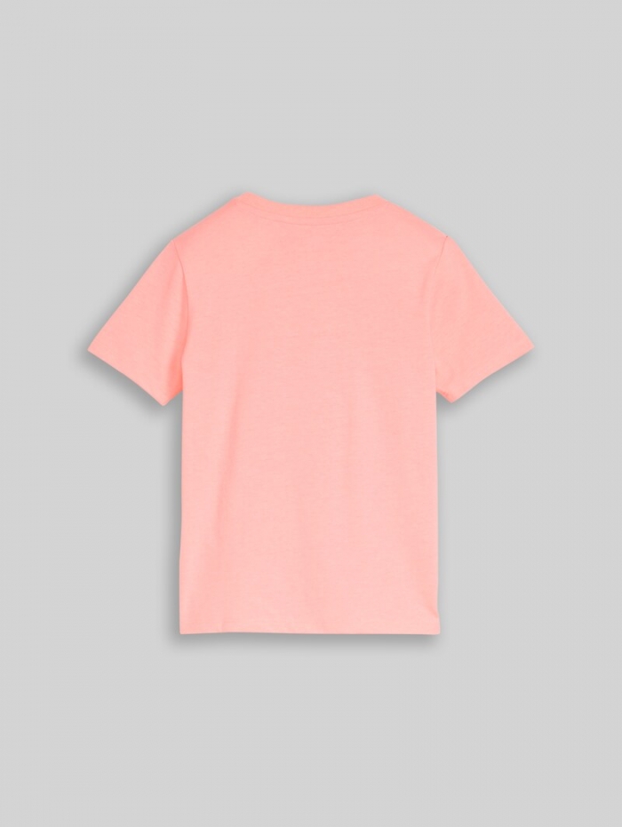 Tom Tailor T-Shirt mit UV-Print - Soft Neon Pink Tom Tailor T-Shirt mit UV-Print - Soft Neon Pink