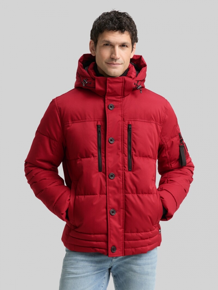 Tom Tailor Puffer-Jacke mit abnehmbarer Kapuze - Coach Red Tom Tailor Puffer-Jacke mit abnehmbarer Kapuze - Coach Red