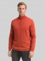 Tom Tailor Troyer Strickpullover mit Kaschmir-Anteil - Rust Red Melange Tom Tailor Troyer Strickpullover mit Kaschmir-Anteil - Rust Red Melange