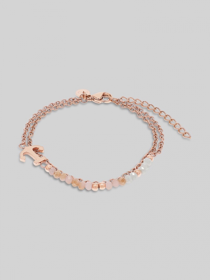 Tom Tailor Gliederarmkette Anker aus Edelstahl rosé - Rose Gold