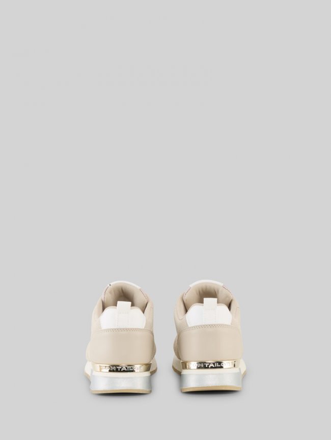 Tom Tailor Sneaker mit Mesh-Einsatz - Ltsand Tom Tailor Sneaker mit Mesh-Einsatz - Ltsand
