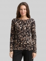 Tom Tailor Langarmshirt mit Muster - Brown Sparkle Design