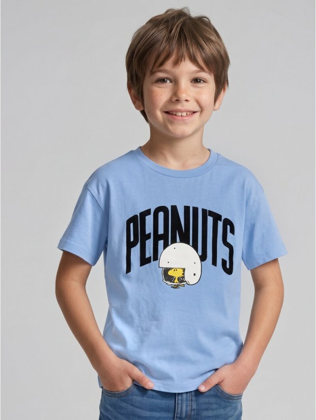 Tom Tailor Oversize T-Shirt mit Peanuts-Print - Light Blue Tom Tailor Oversize T-Shirt mit Peanuts-Print - Light Blue