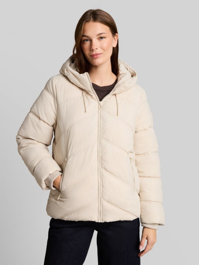 Tom Tailor Puffer-Jacke aus wasserabweisendem Material - Cold Beige Tom Tailor Puffer-Jacke aus wasserabweisendem Material - Cold Beige