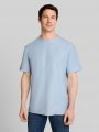 Tom Tailor T-Shirt mit Ottoman-Struktur - Light Blue Grey Tom Tailor T-Shirt mit Ottoman-Struktur - Light Blue Grey