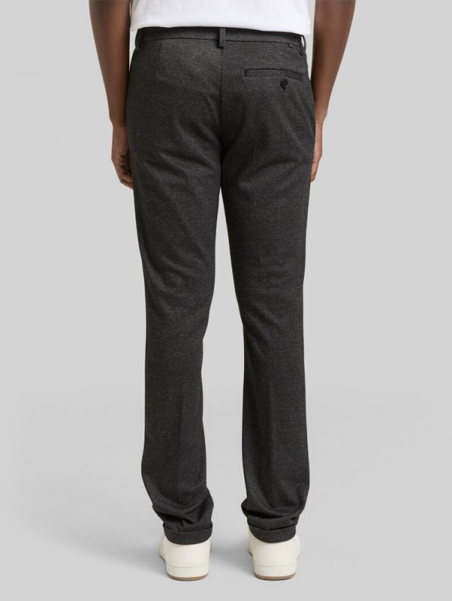 Tom Tailor TTSLIM Chino Hose - Black White Grindel Tom Tailor TTSLIM Chino Hose - Black White Grindel