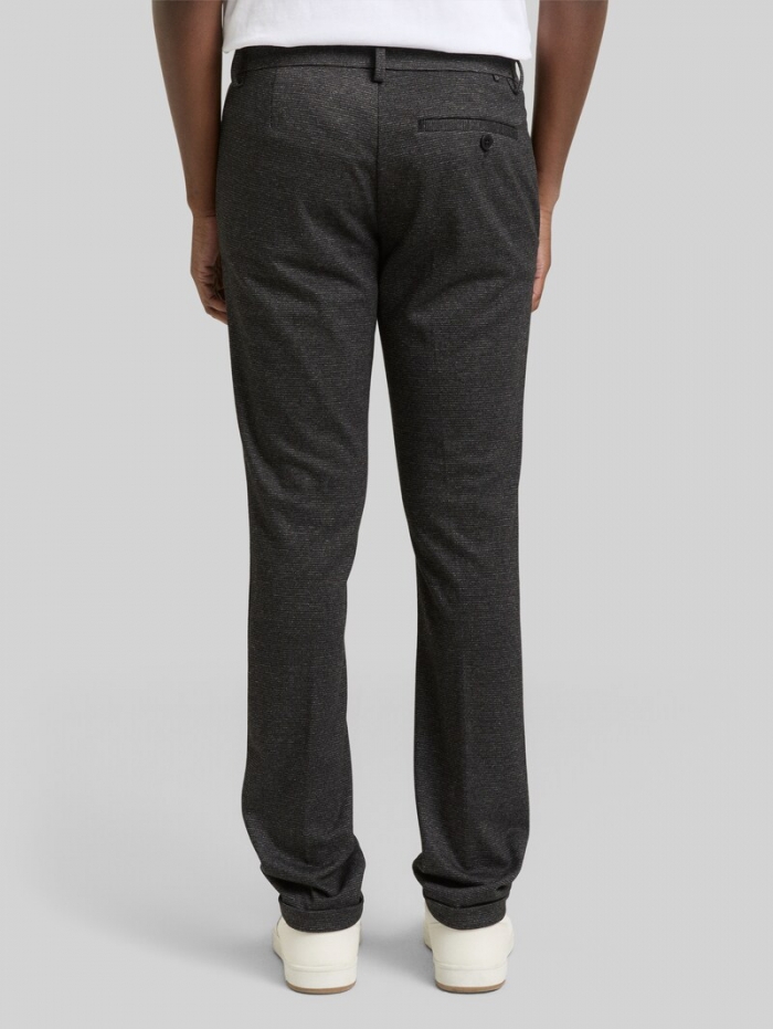 Tom Tailor TTSLIM Chino Hose - Black White Grindel Tom Tailor TTSLIM Chino Hose - Black White Grindel