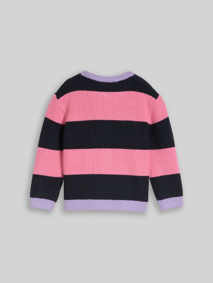 Tom Tailor Cardigan mit Streifenmuster - Pink And Blue Bold Stripe Tom Tailor Cardigan mit Streifenmuster - Pink And Blue Bold Stripe