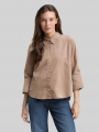 Tom Tailor Loose Fit Hemdbluse aus Cord - Soft Taupe Grey Tom Tailor Loose Fit Hemdbluse aus Cord - Soft Taupe Grey