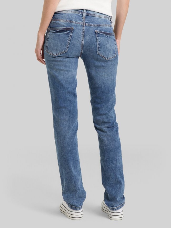 Tom Tailor TTALEXA STRAIGHT Jeans - Random Bleached Blue Denim Tom Tailor TTALEXA STRAIGHT Jeans - Random Bleached Blue Denim