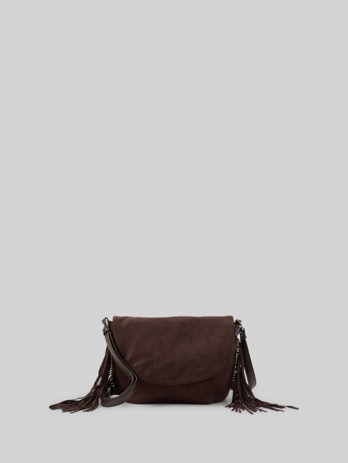 Tom Tailor TTDEYANIRA Überschlagtasche mit Fransen - Dark Brown Tom Tailor TTDEYANIRA Überschlagtasche mit Fransen - Dark Brown