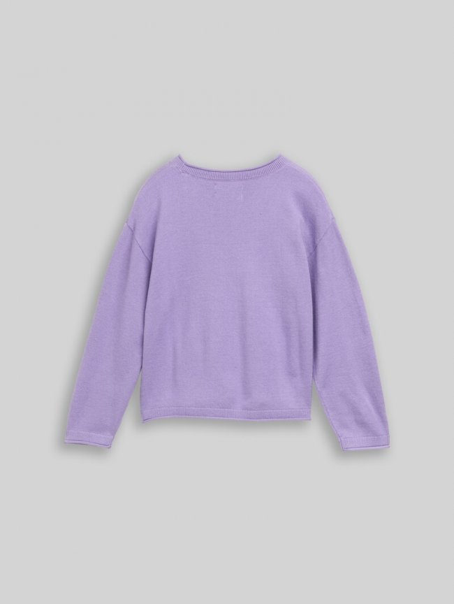 Tom Tailor Strickpullover mit Blumen-Motiv - Sweet Purple Tom Tailor Strickpullover mit Blumen-Motiv - Sweet Purple