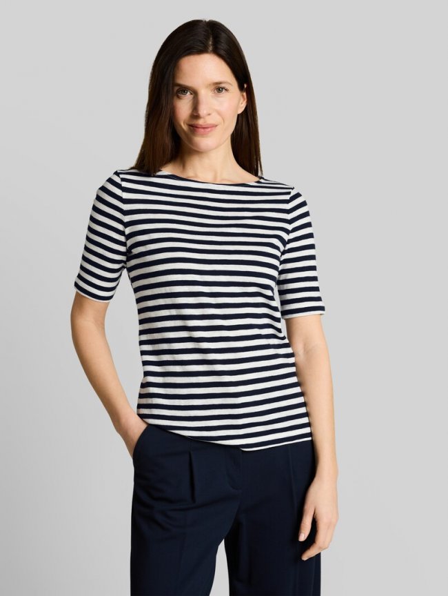Tom Tailor T-Shirt mit Streifenmuster - Navy Offwhite Stripe Tom Tailor T-Shirt mit Streifenmuster - Navy Offwhite Stripe