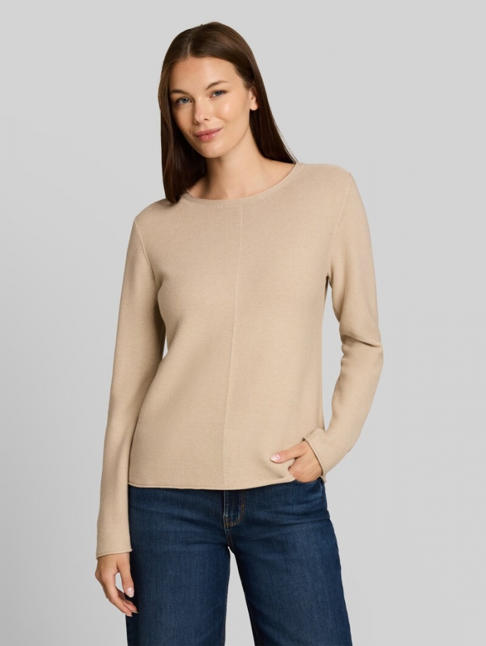 Tom Tailor Strickpullover aus Baumwolle - Gravel Beige Melange Tom Tailor Strickpullover aus Baumwolle - Gravel Beige Melange