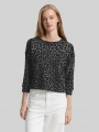 Tom Tailor Sweatshirt mit 7/8-Arm - Dark Grey Black Leo