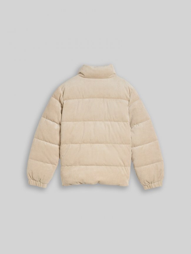 Tom Tailor Cord Puffer-Jacke mit Stehkragen - Cashew Beige Tom Tailor Cord Puffer-Jacke mit Stehkragen - Cashew Beige