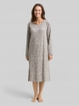 Tom Tailor Nachthemd mit Leo-Print - Grey-medium-allover